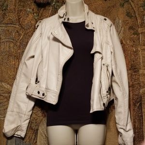 Womens  Crop leather jacket